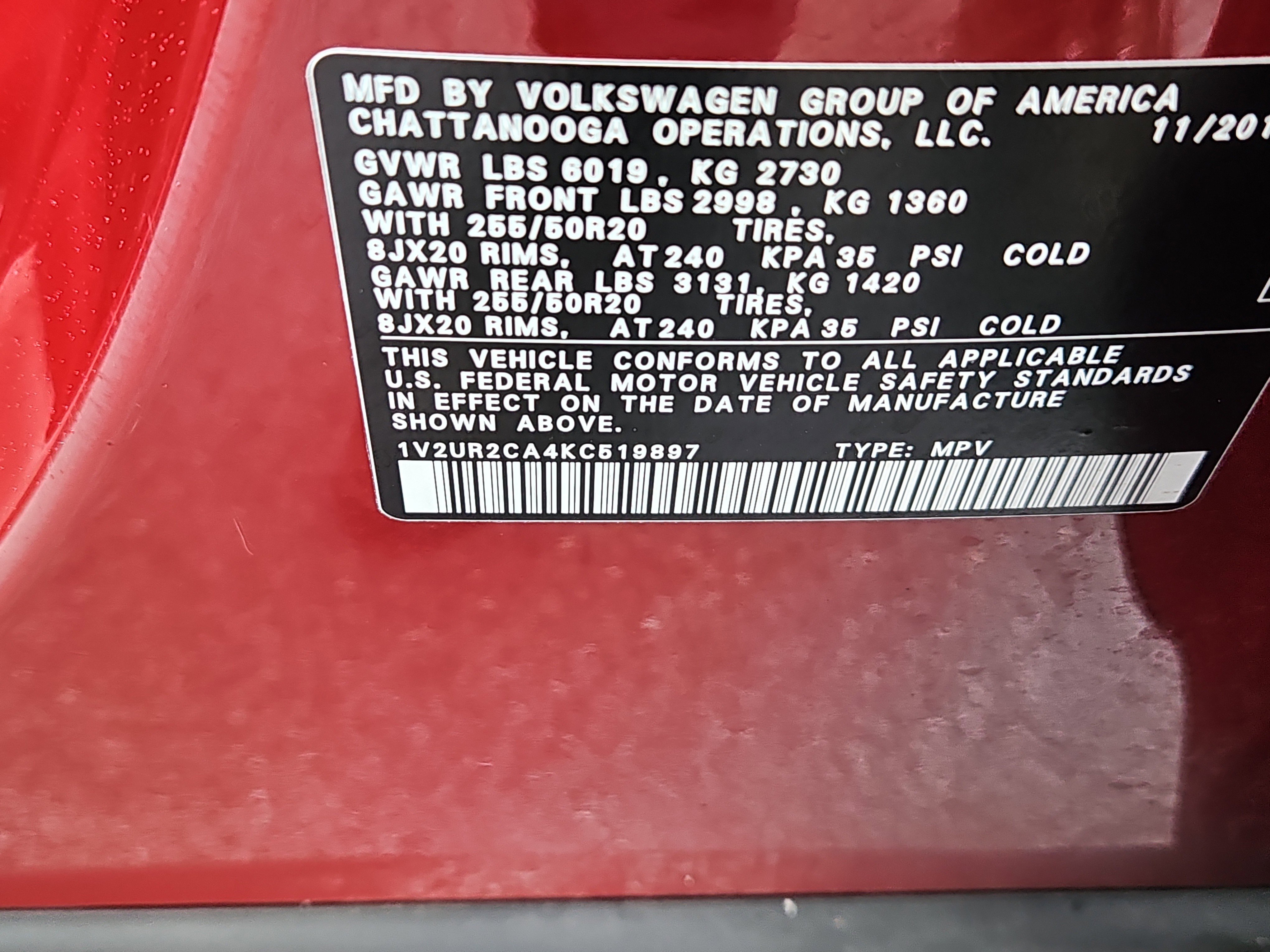 Used 2019 Volkswagen Atlas SE AWD/4WD image 7