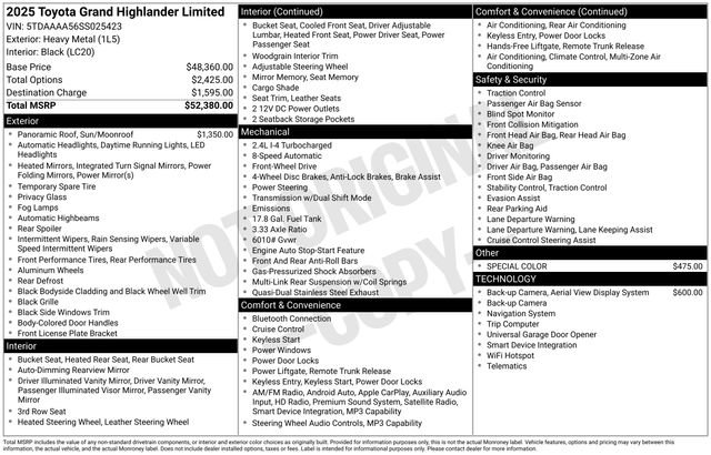 Used 2025 Toyota Grand Highlander FWD image 1