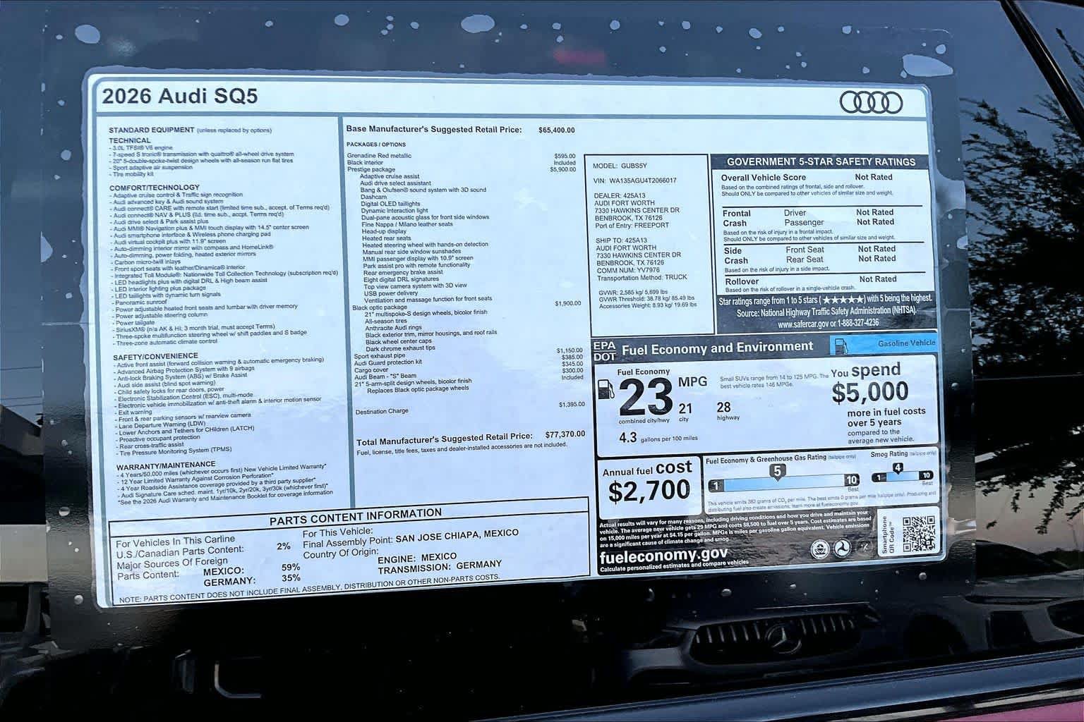 New 2026 Audi SQ5 Prestige AWD/4WD image 16