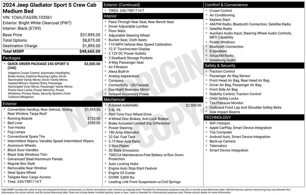 Used 2024 Jeep Gladiator Sport image 6