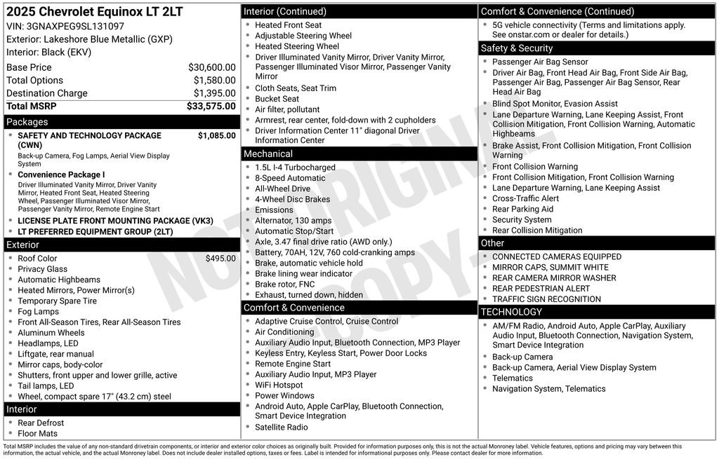 Used 2025 Chevrolet Equinox LT w/ Safety and Technology Package image 30