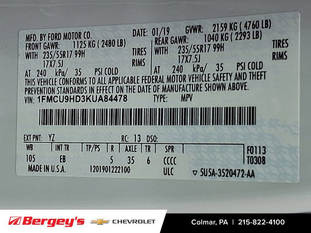 Used 2019 Ford Escape SEL AWD/4WD image 30