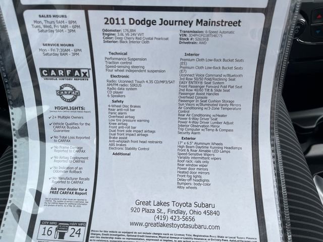 Used 2011 Dodge Journey Mainstreet w/ Popular Equipment Group AWD/4WD image 27