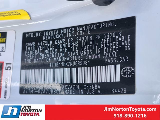 Used 2019 Toyota Camry LE FWD image 34