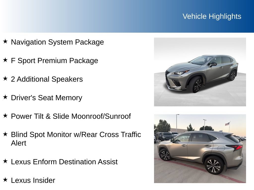 Used 2018 Lexus NX 300 F Sport w/ F Sport Premium Package AWD/4WD image 5