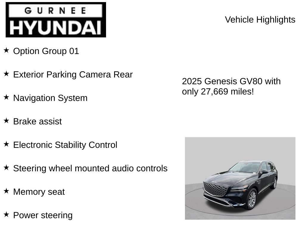 Used 2025 Genesis GV80 2.5T Standard AWD/4WD image 7