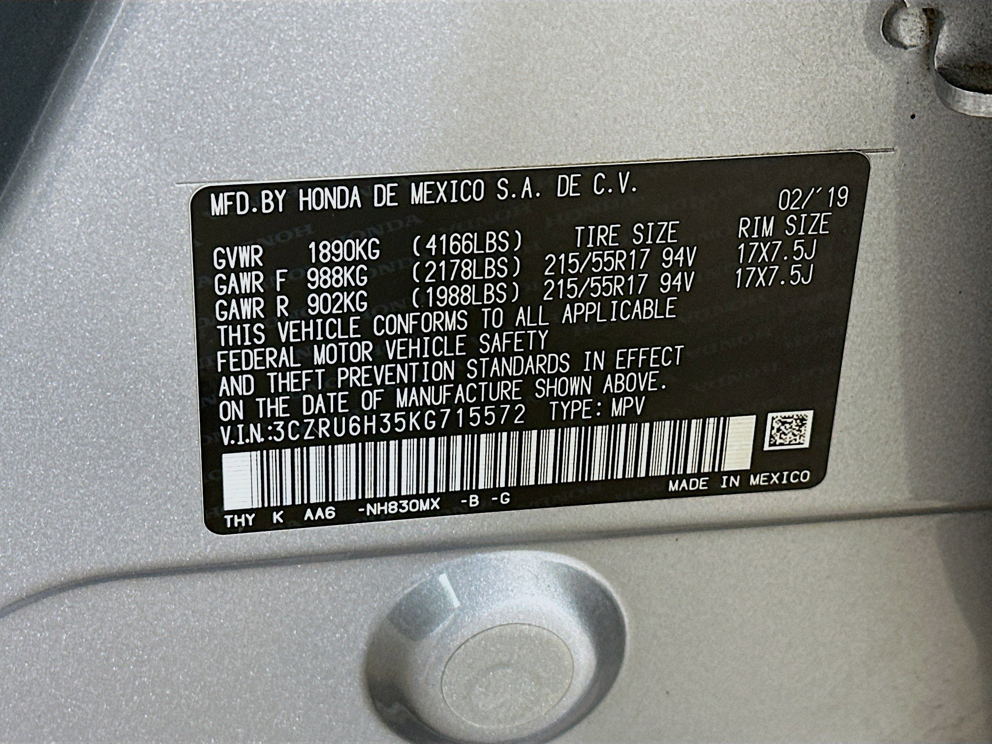 Used 2019 Honda HR-V LX image 12