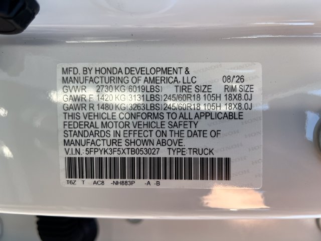 New 2026 Honda Ridgeline RTL image 18