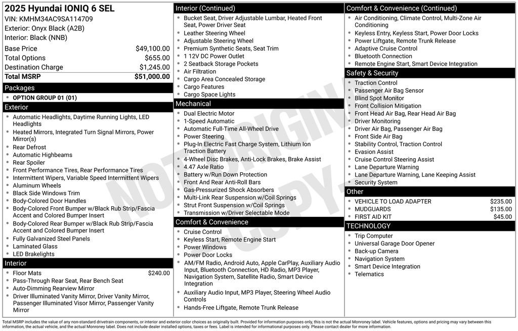New 2025 Hyundai Ioniq 6 SEL AWD/4WD image 6