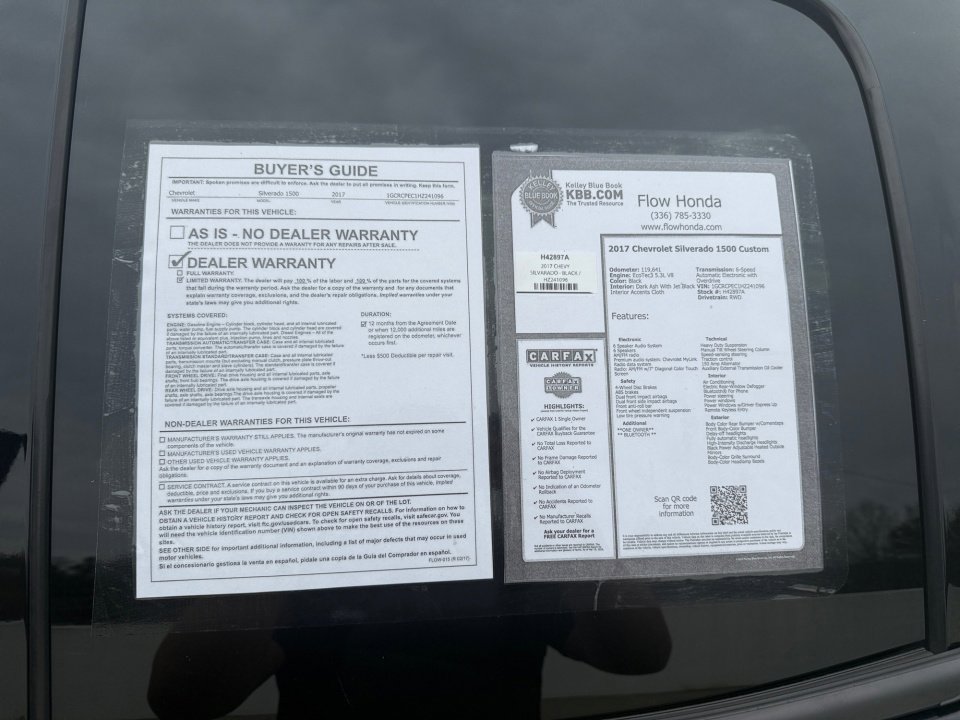 Used 2017 Chevrolet Silverado 1500 Custom w/ Rally 1 Edition image 33