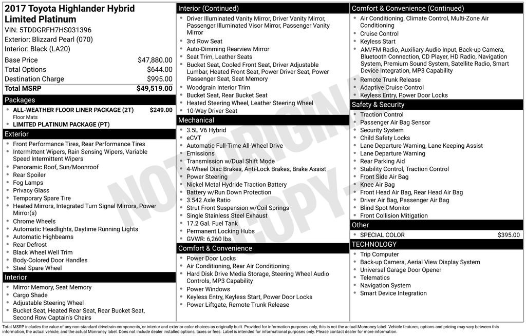 Used 2017 Toyota Highlander Limited Platinum AWD/4WD image 23