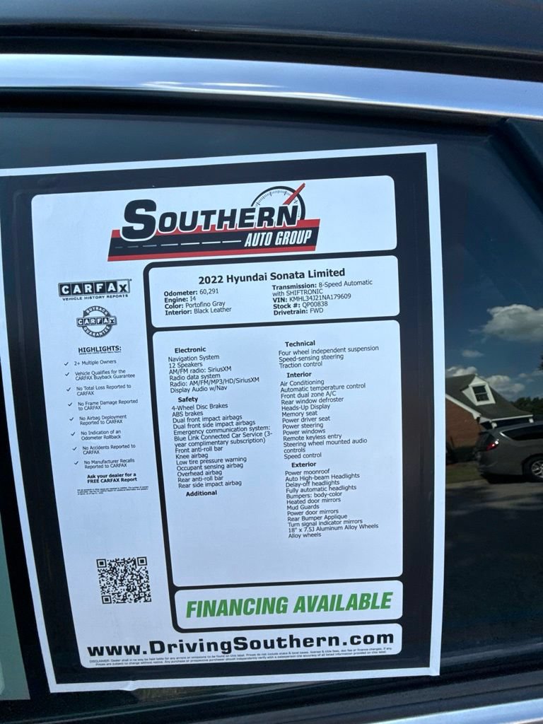 Used 2022 Hyundai Sonata Limited FWD image 10