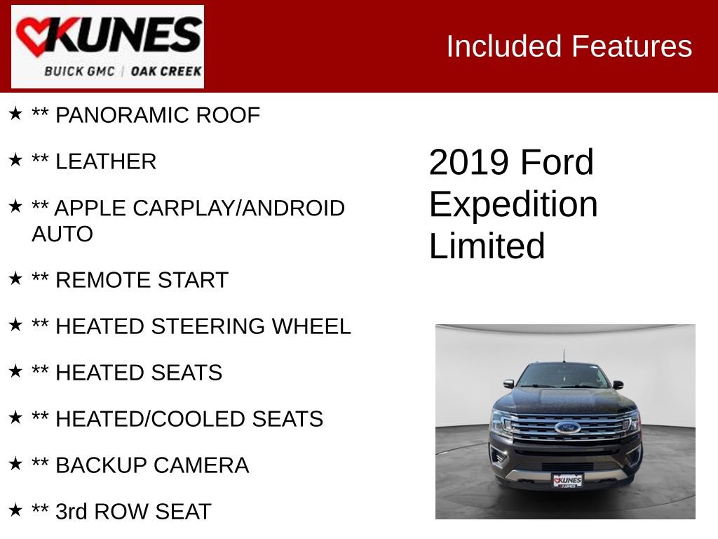 Used 2019 Ford Expedition Limited w/ Equipment Group 301A AWD/4WD image 2