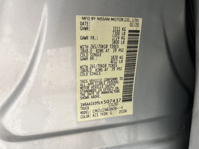 Used 2020 Nissan Titan SV w/ SV Convenience Package image 39