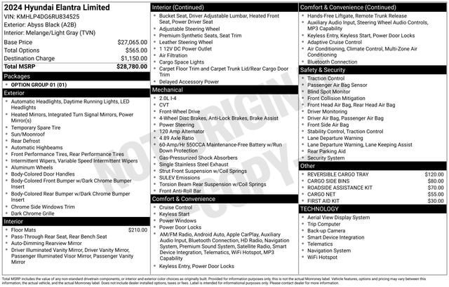 Used 2024 Hyundai Elantra Limited FWD image 2