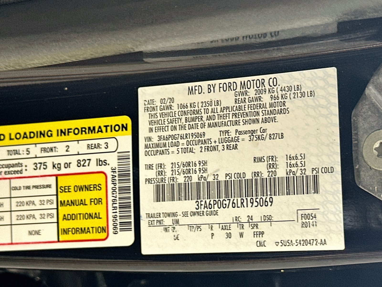 Used 2020 Ford Fusion S FWD image 30