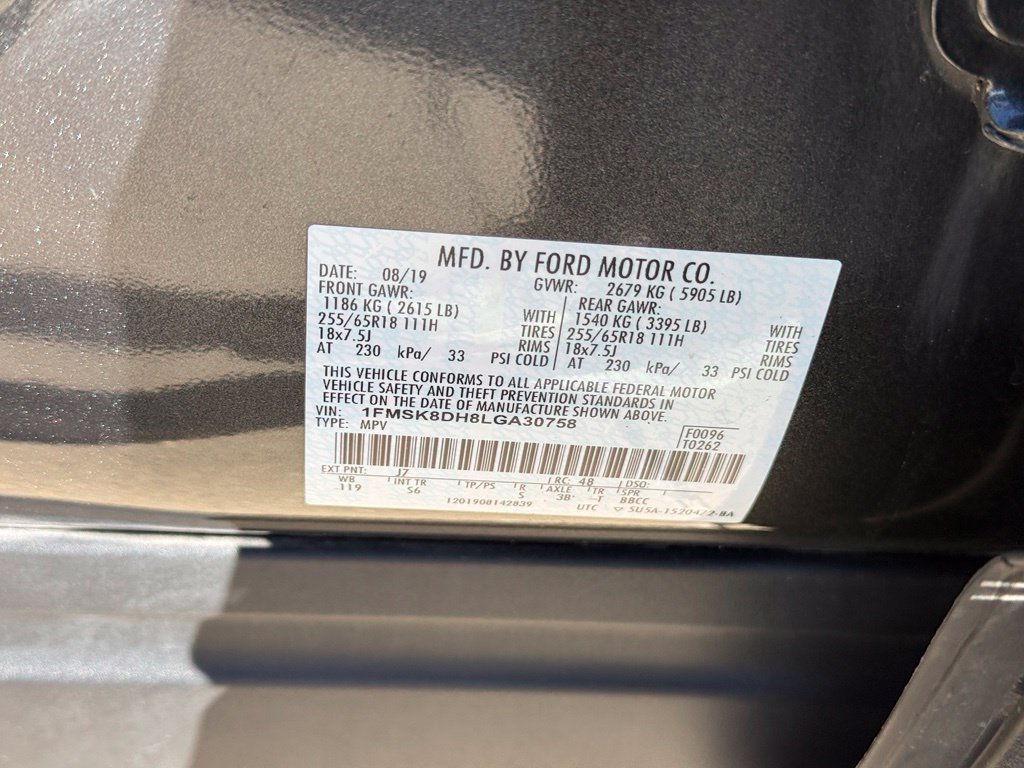 Used 2020 Ford Explorer XLT w/ Equipment Group 202A AWD/4WD image 9