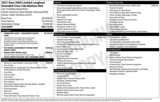 Used 2021 RAM 3500 Limited image 53