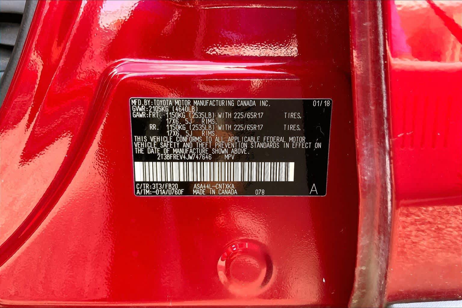 Used 2018 Toyota RAV4 LE w/ All Weather Liner Package AWD/4WD image 36