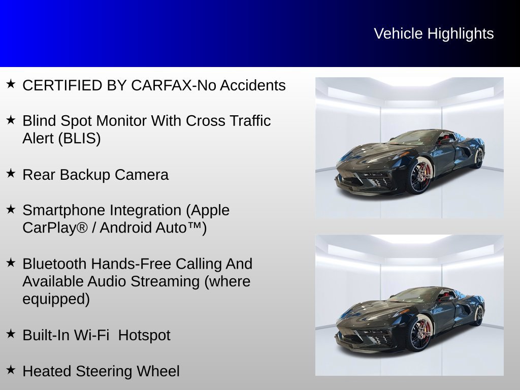 Used 2022 Chevrolet Corvette Stingray Preferred Conv w/ Battery Protection Package RWD image 4