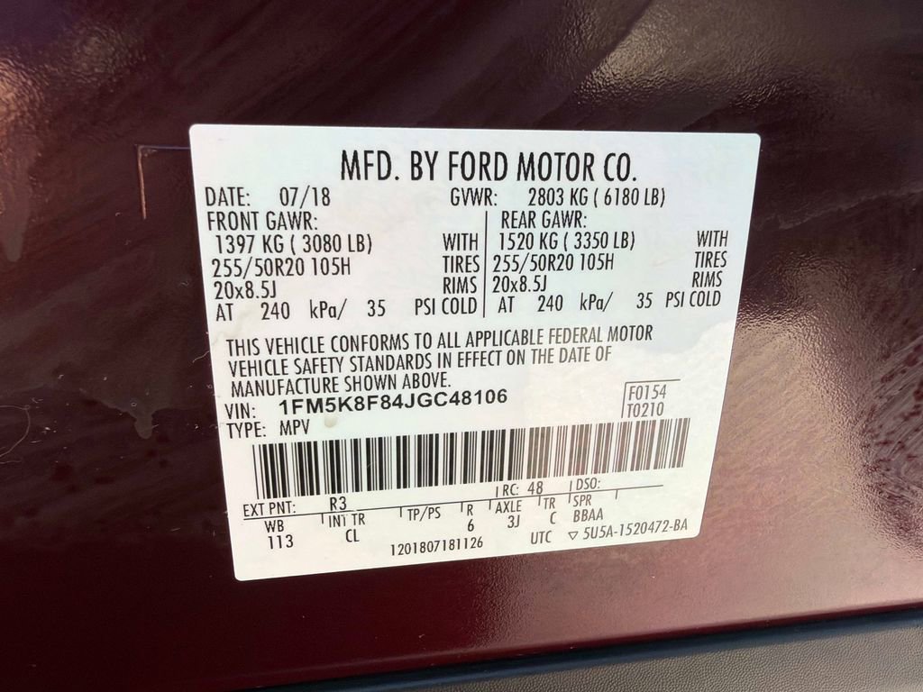 Used 2018 Ford Explorer Limited w/ Equipment Group 301A image 35