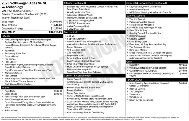 Used 2023 Volkswagen Atlas SE image 15