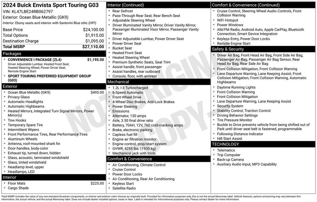 Used 2024 Buick Envista Sport Touring w/ Convenience I Package image 2