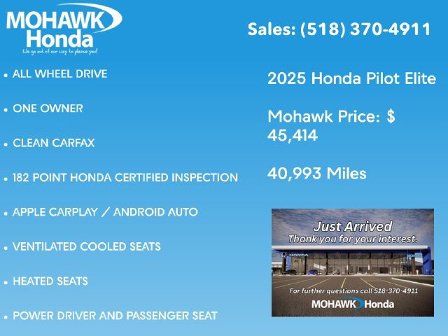 Certified 2025 Honda Pilot Elite image 3