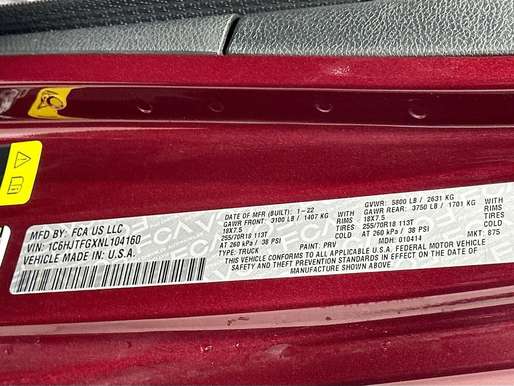 Certified 2022 Jeep Gladiator Overland w/ Popular Equipment Package AWD/4WD image 29