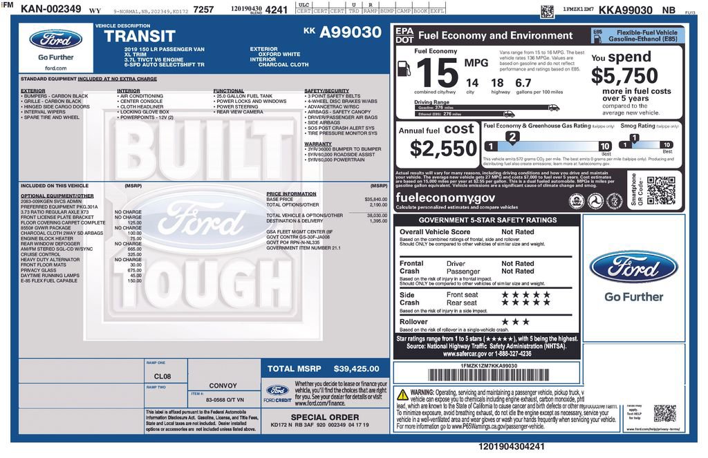 Used 2019 Ford Transit 150 XL image 9