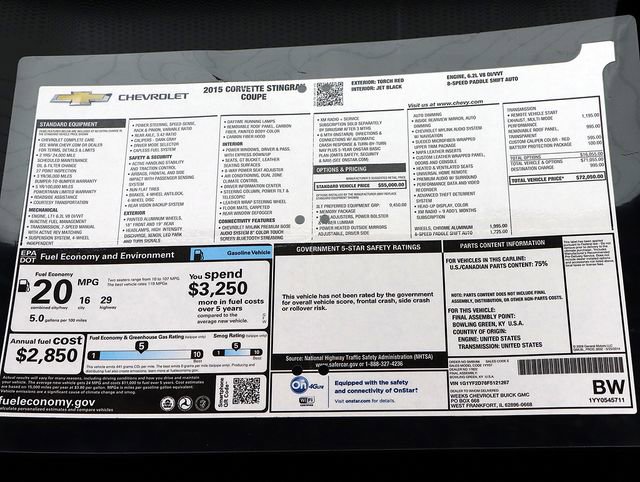 Used 2015 Chevrolet Corvette Stingray Coupe w/ 3LT Preferred Equipment Group image 30
