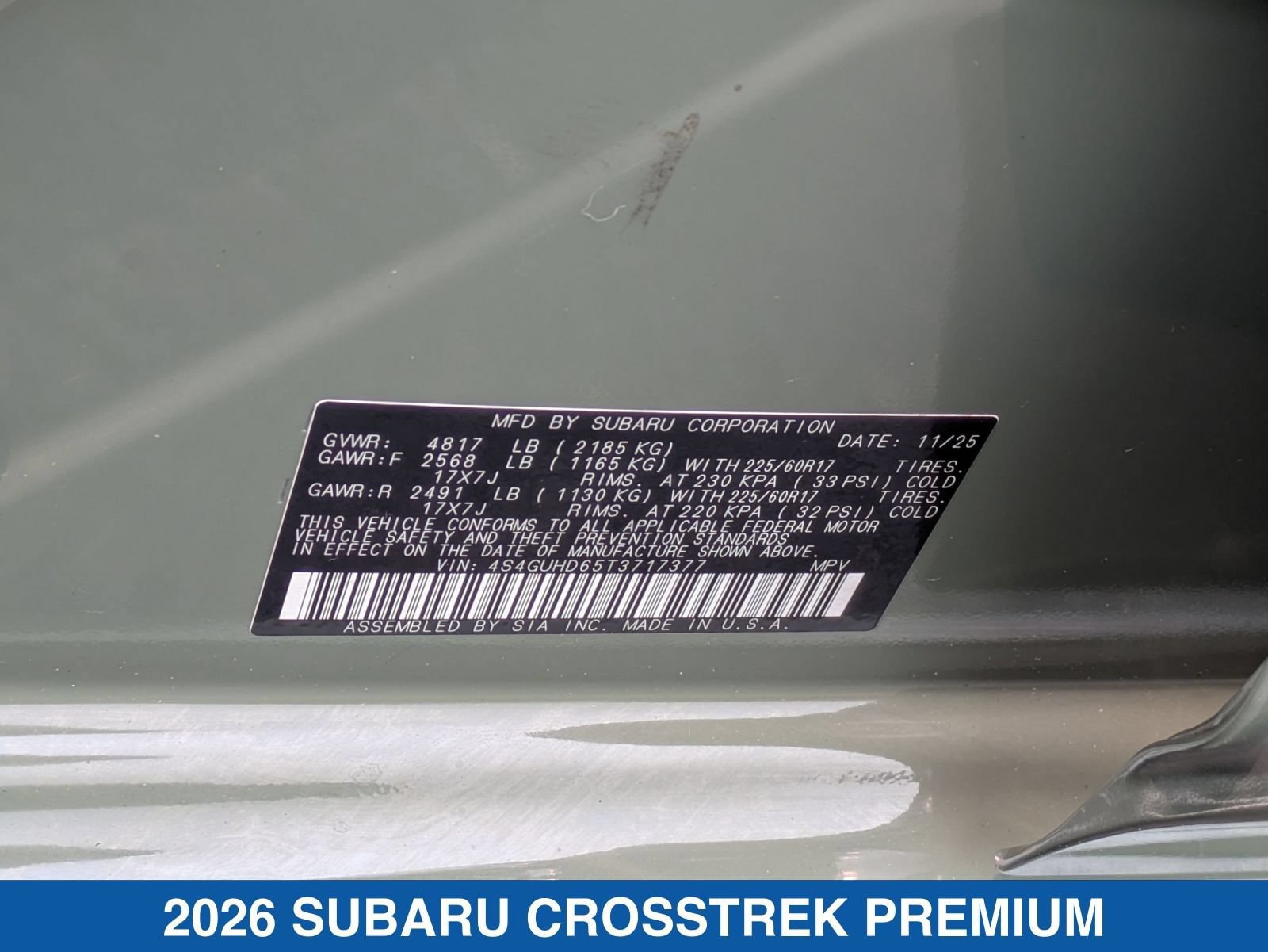 Certified 2026 Subaru Crosstrek 2.5i Premium AWD/4WD image 38