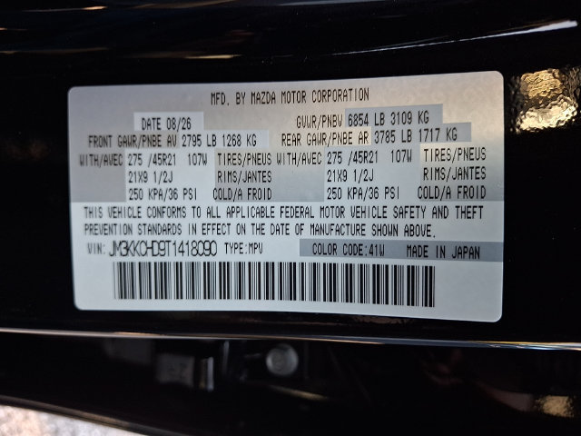 New 2026 MAZDA CX-90 3.3 Turbo w/ Premium Sport Pkg AWD/4WD image 17