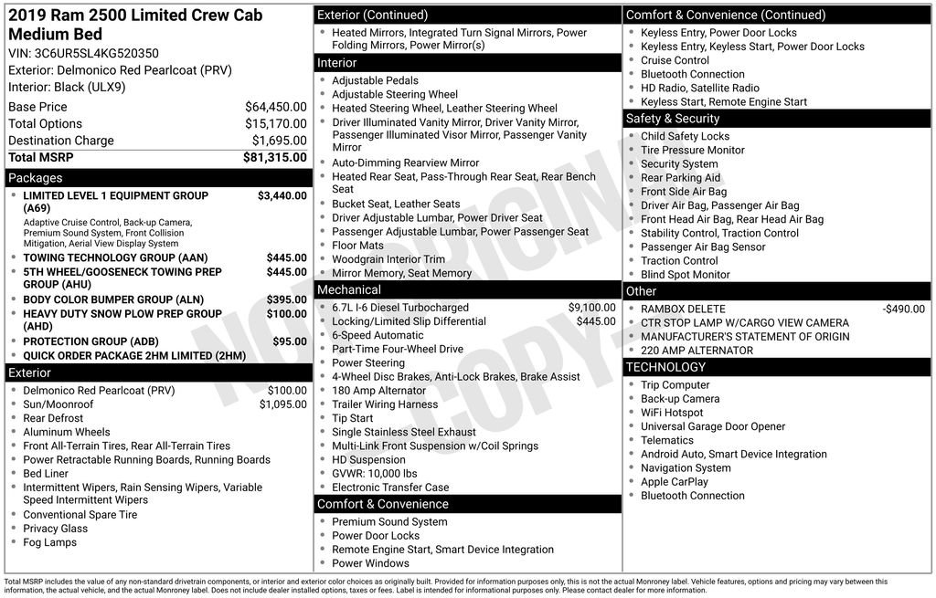 Used 2019 RAM 2500 Limited image 32
