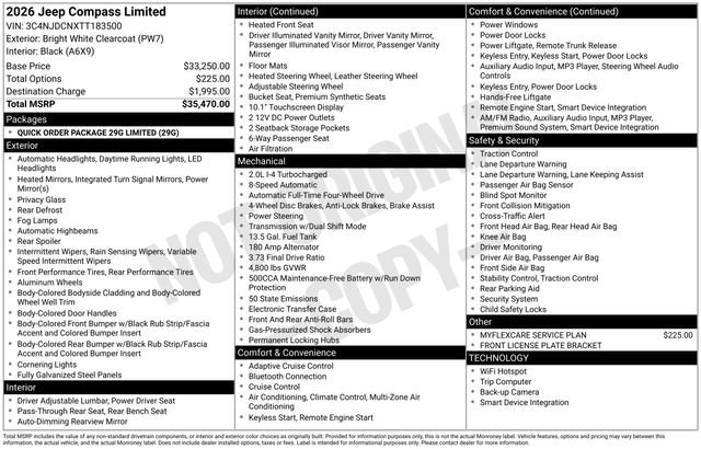 New 2026 Jeep Compass Limited image 25