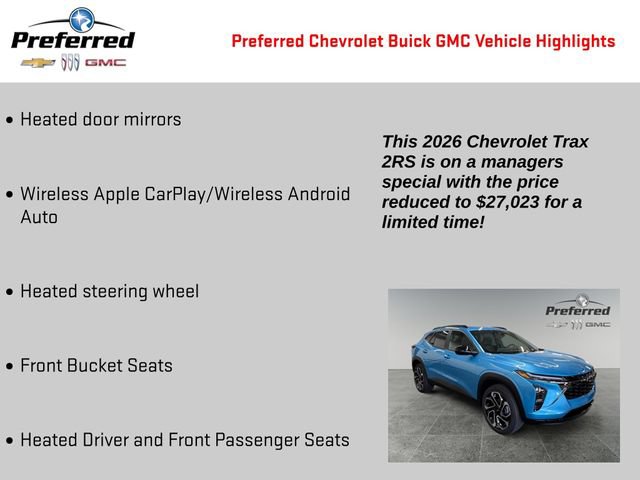 Used 2026 Chevrolet Trax RS w/ Driver Confidence Package FWD image 6