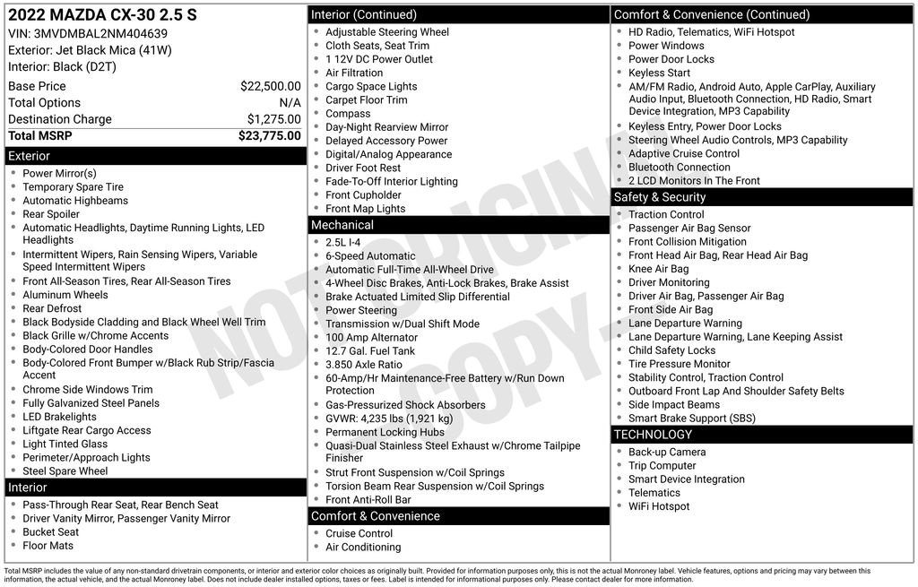 Used 2022 MAZDA CX-30 AWD 2.5 S image 30