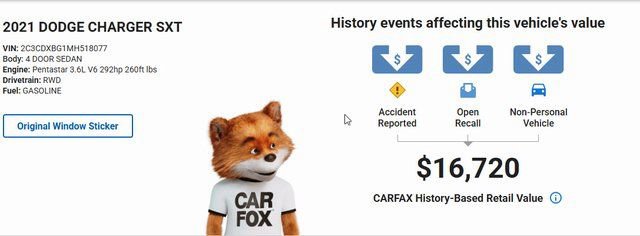 Used 2021 Dodge Charger SXT w/ Leather Interior Group image 9