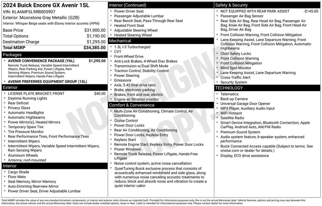 Used 2024 Buick Encore GX Avenir w/ Avenir Convenience Package FWD image 5