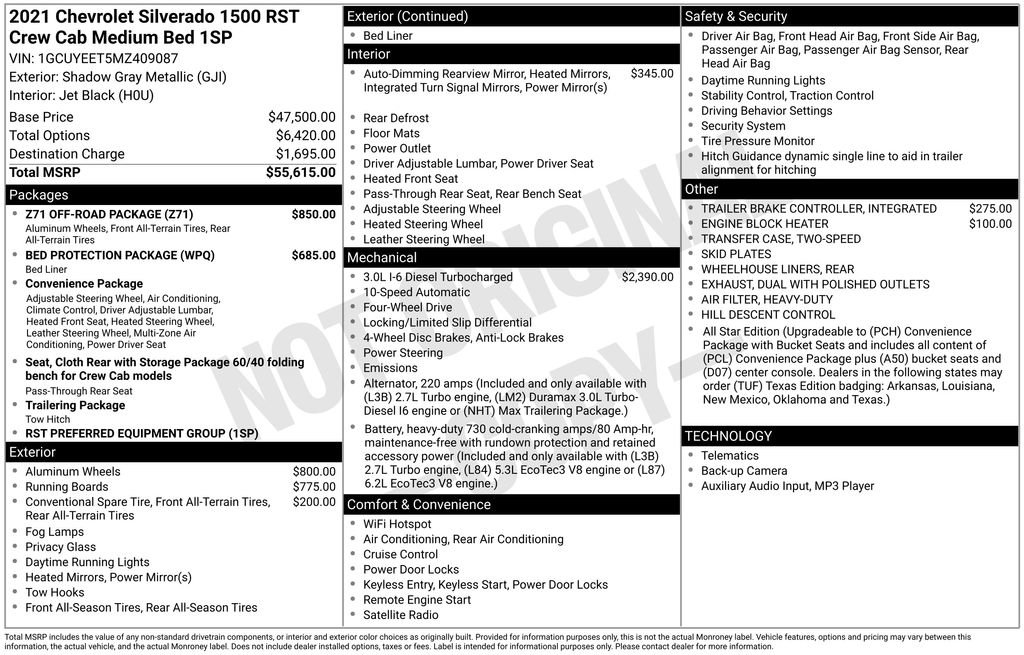 Used 2021 Chevrolet Silverado 1500 RST w/ Z71 Off-Road Package AWD/4WD image 2