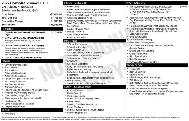 Used 2022 Chevrolet Equinox LT FWD image 27