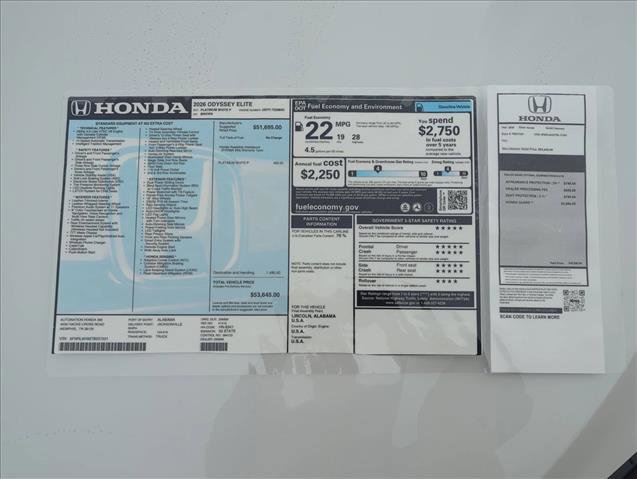 New 2026 Honda Odyssey Elite image 22