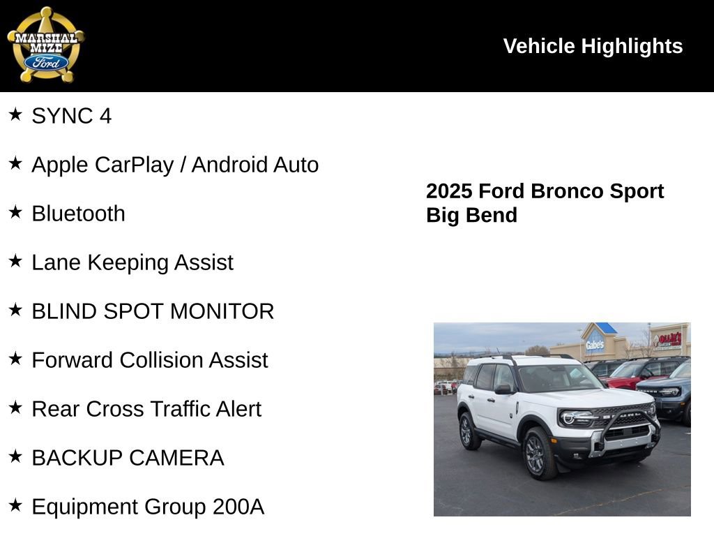 New 2025 Ford Bronco Sport Big Bend AWD/4WD image 2
