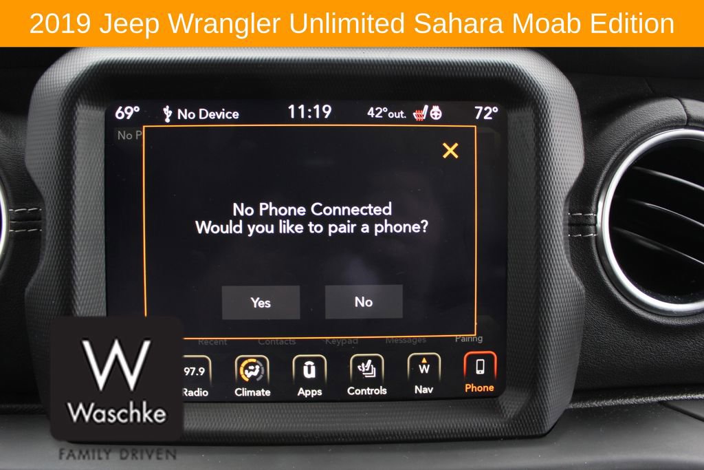 Used 2019 Jeep Wrangler Unlimited Sahara w/ Quick Order Package 24M Moab image 53