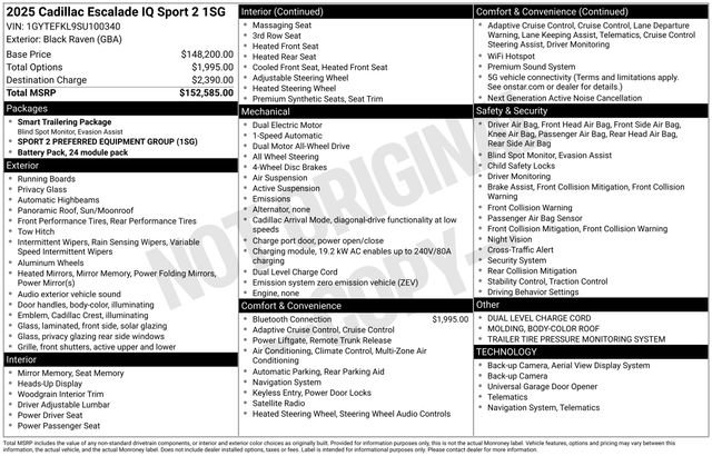 New 2025 Cadillac Escalade IQ Sport 2 AWD/4WD image 11