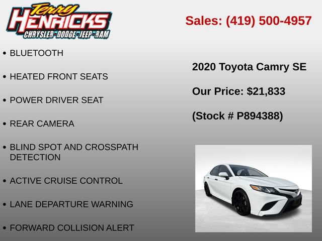 Used 2020 Toyota Camry SE FWD image 6