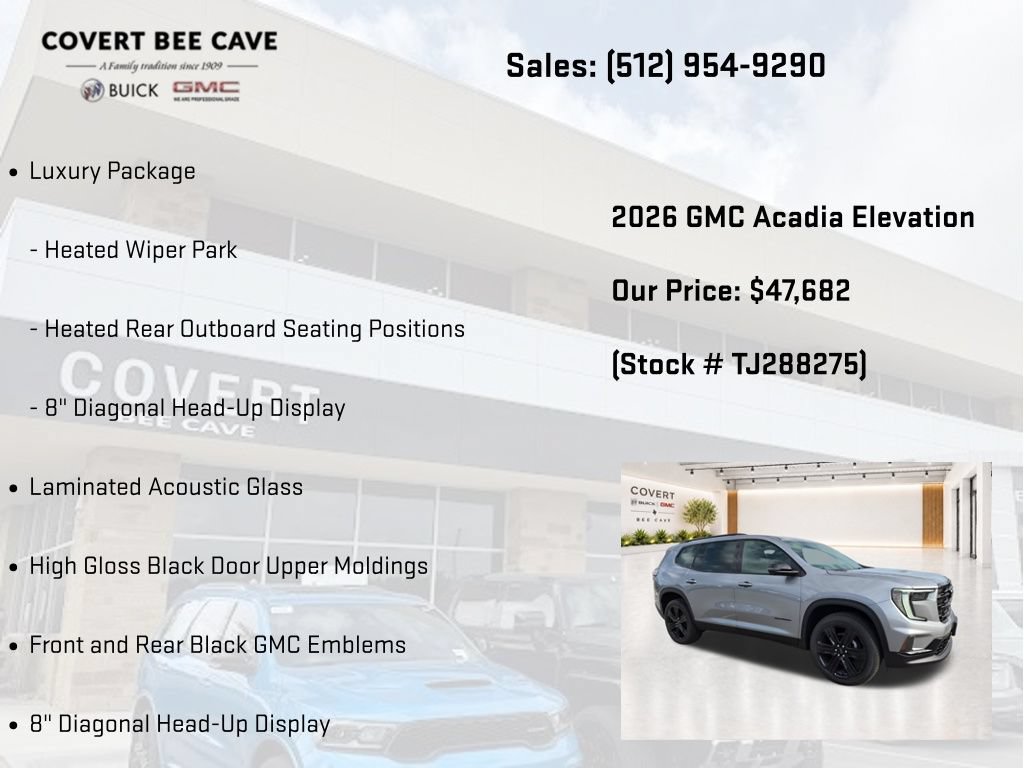 New 2026 GMC Acadia Elevation w/ Black Edition FWD image 13