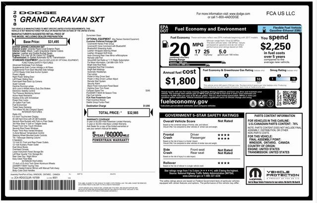 Used 2018 Dodge Grand Caravan SXT image 9