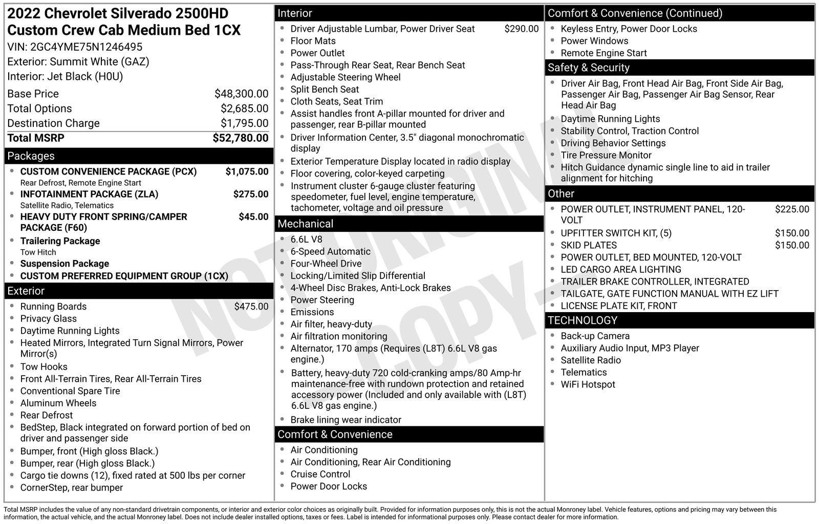 Used 2022 Chevrolet Silverado 2500 Custom w/ Custom Convenience Package AWD/4WD image 32