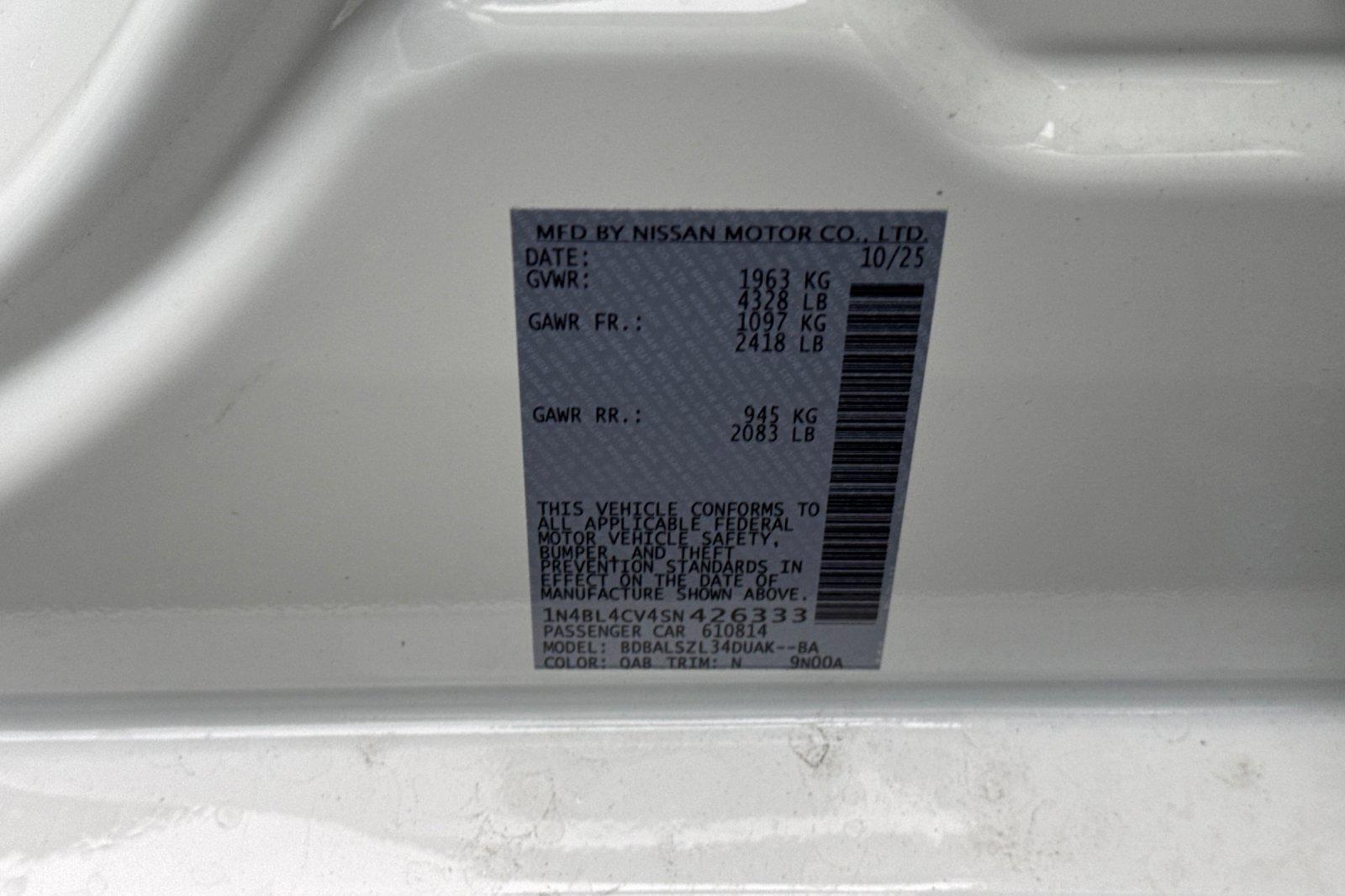 New 2025 Nissan Altima 2.5 SR w/ SR Premium Package image 23